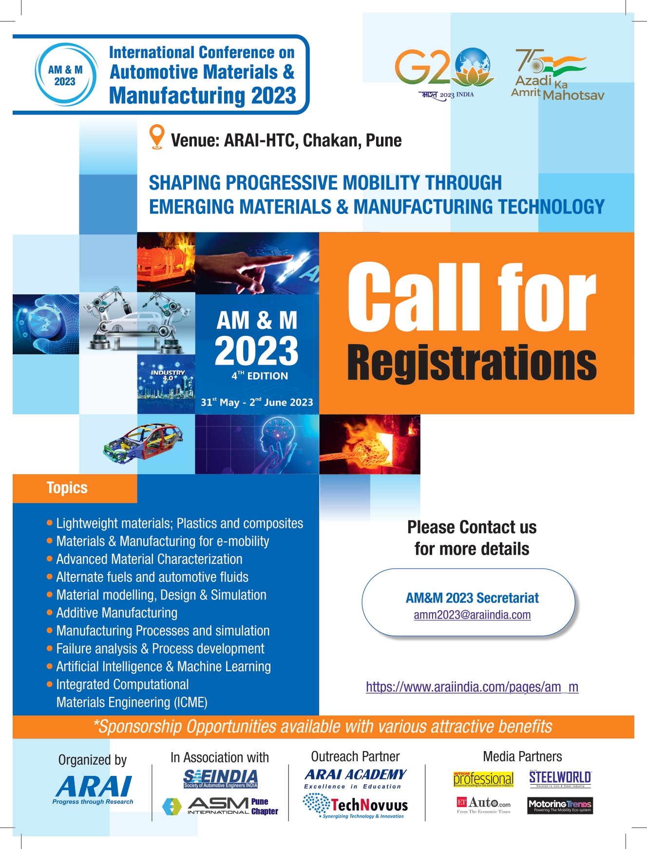 International Conference on Automotive Materials and Manufacturing (AM&M 2023)